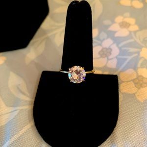 Cubic Zirconia 14k Gold Engagement Ring Size 7.5 almost size 8